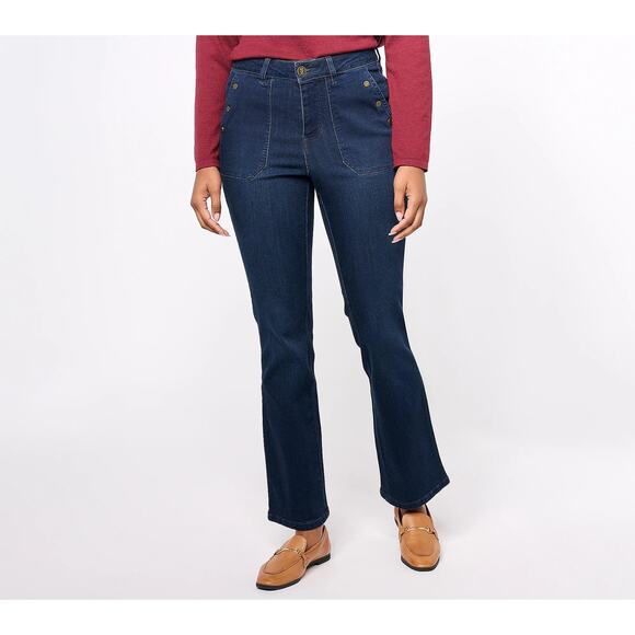 2R DARK INDIGO A617222 Belle by Kim Gravel Regular TripleLuxe Denim Jean - Picture 1 of 2